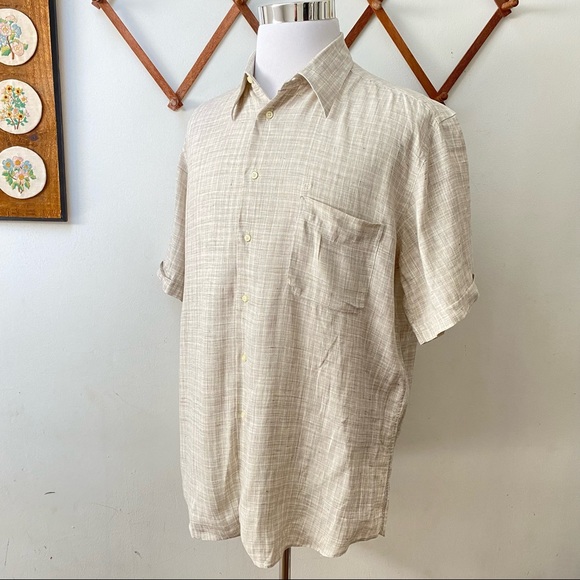 Nazareno Gabrielli Linen Button Down Shirt Made In Italy - Picture 9 of 14